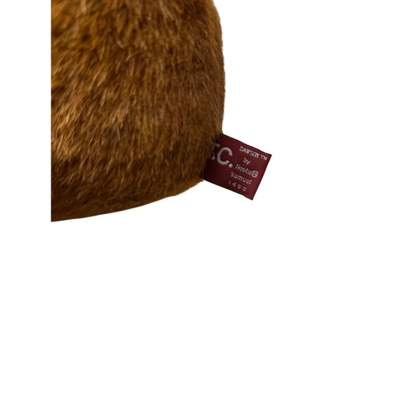 Samuel  humpback Teddy Bear with Plaid Scarf T.C. Dawson By Fiesta Plush  TAG - Picture 9 of 13